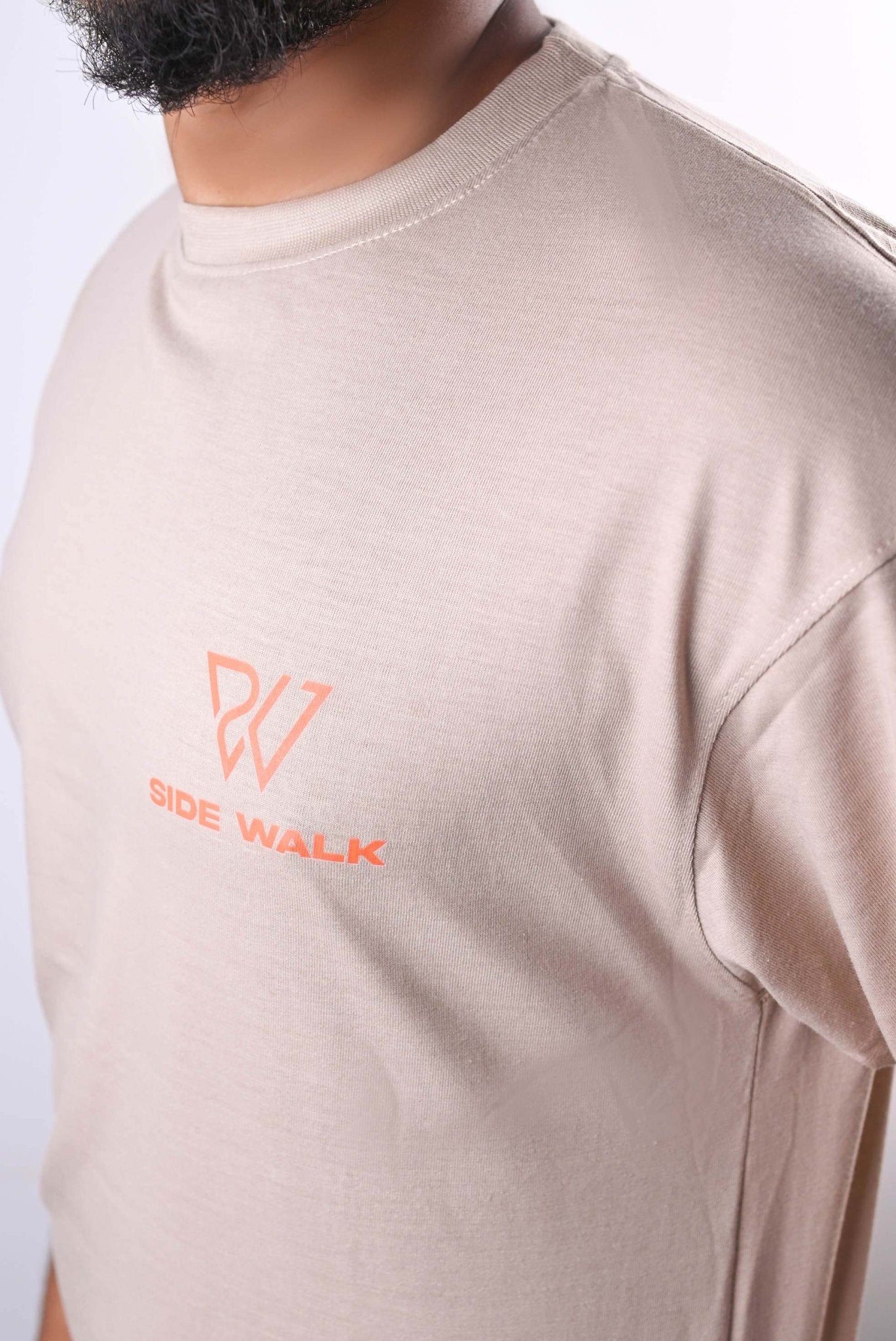 Beige Oversized T-Shirt - sidewalk.pk