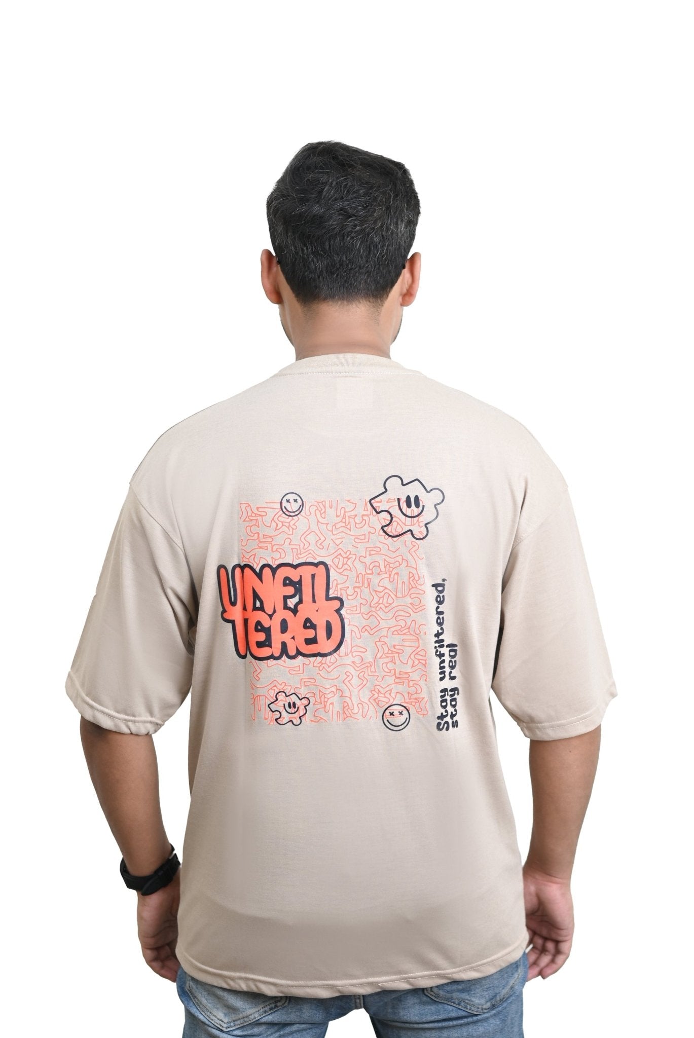 Beige Oversized T-Shirt - sidewalk.pk