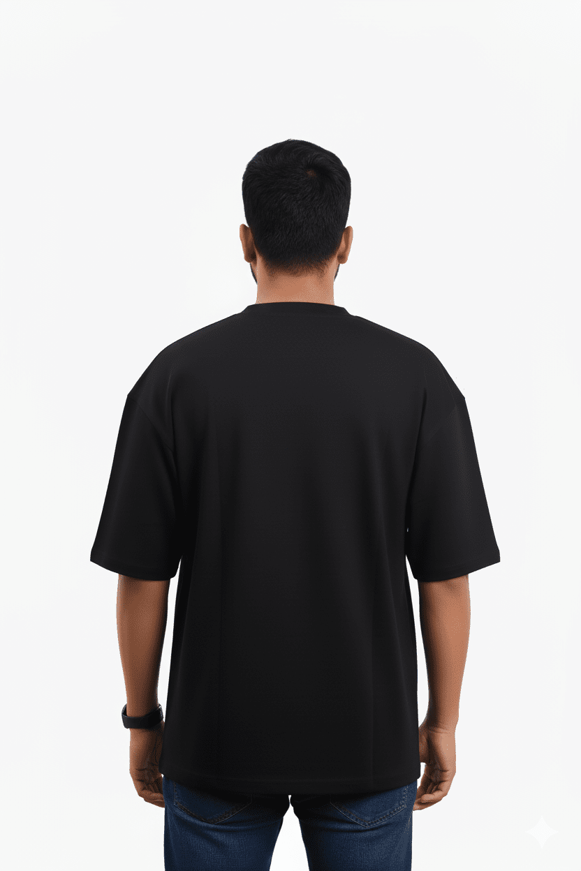 Feather Black Oversized Graphic T-Shirt! - sidewalk.pk