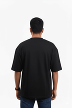 Feather Black Oversized Graphic T-Shirt! - sidewalk.pk