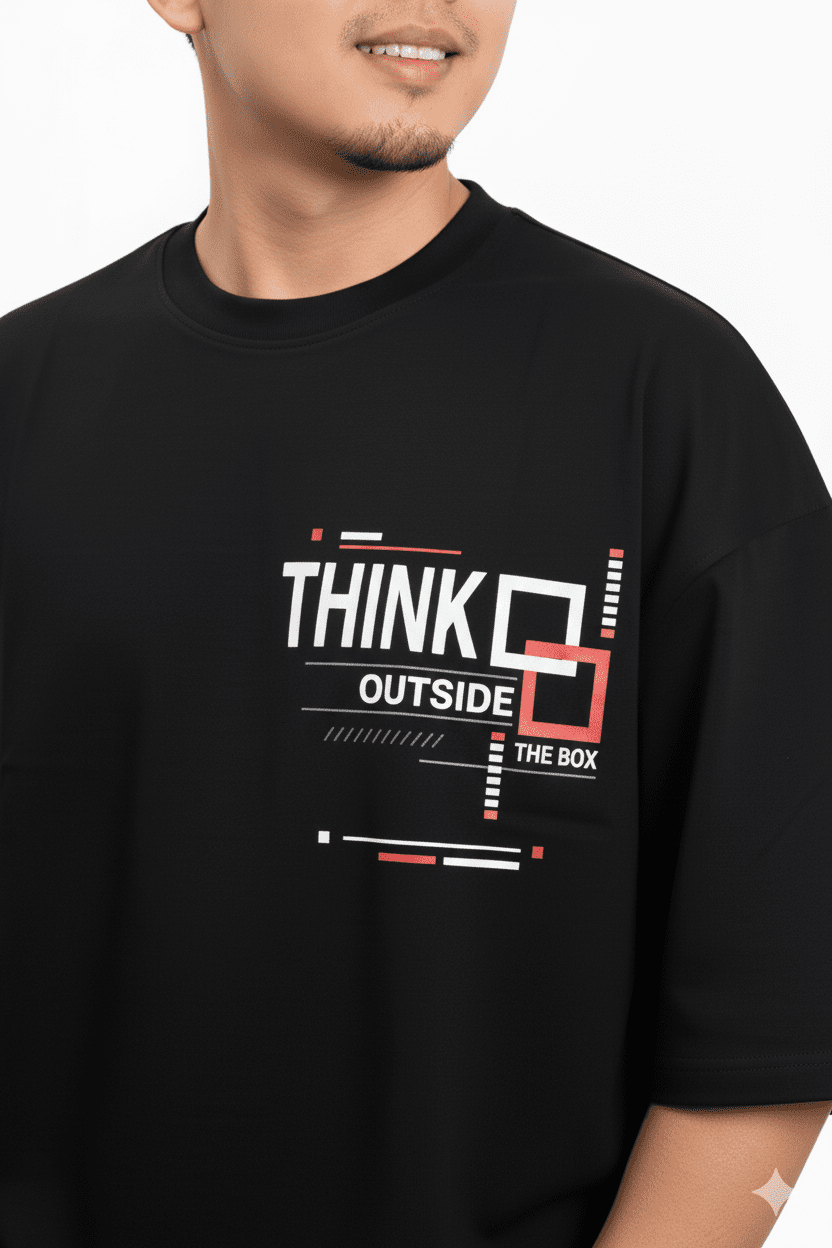 Think Outside the Box Tee | Graphic Streetwear Shirt - sidewalk.pk