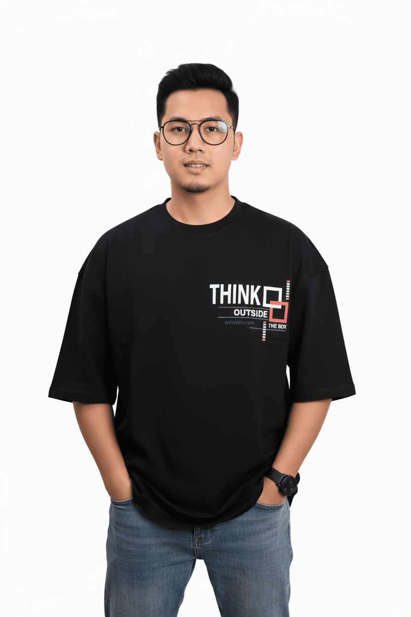 Think Outside the Box Tee | Graphic Streetwear Shirt - sidewalk.pk