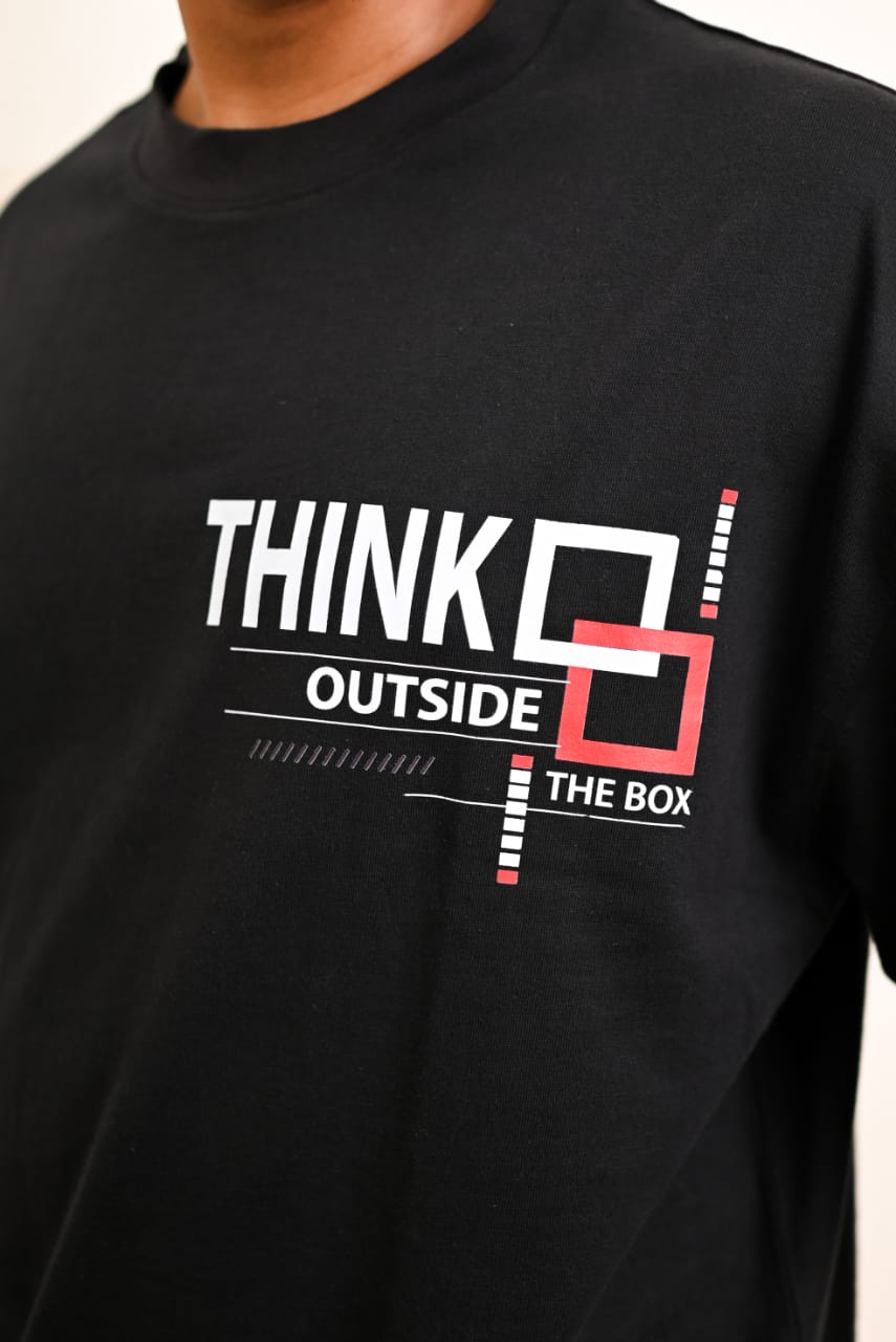 Think Outside the Box Tee | Graphic Streetwear Shirt - sidewalk.pk
